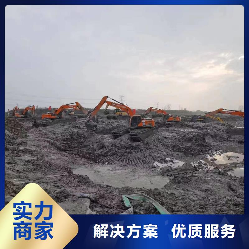 【水陆挖掘机湿地挖掘机出租口碑公司】