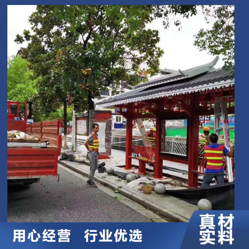 简易不锈钢候车亭来厂考察