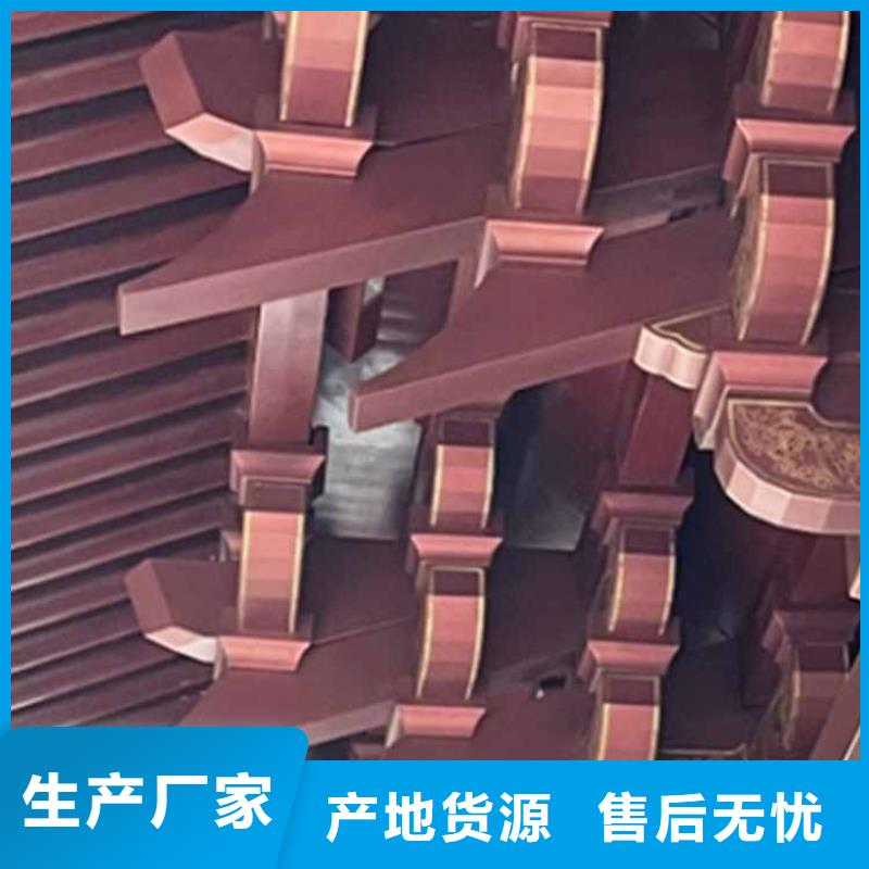 古建亭廊-长廊座椅铝代木满足客户所需